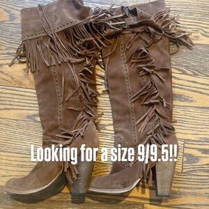 LOOKING FOR‼️ Zigi Soho Suede Fringe Heeled Boots